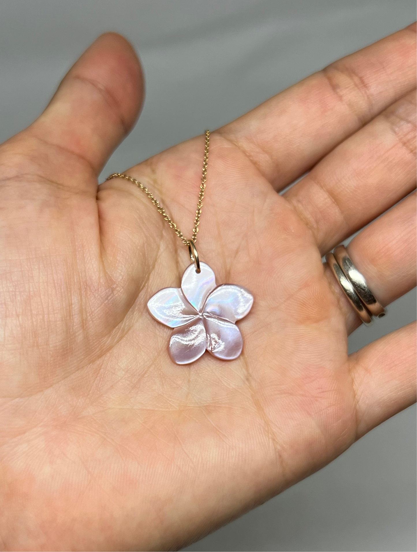 Pink Plumeria necklace