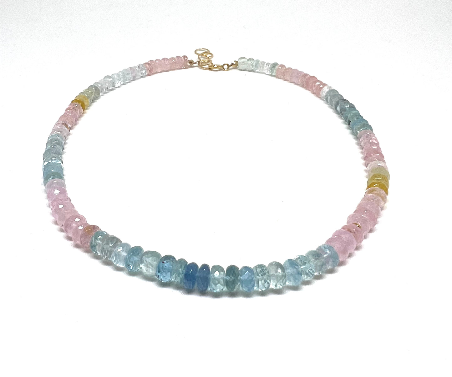 Aquamarine morganite necklace