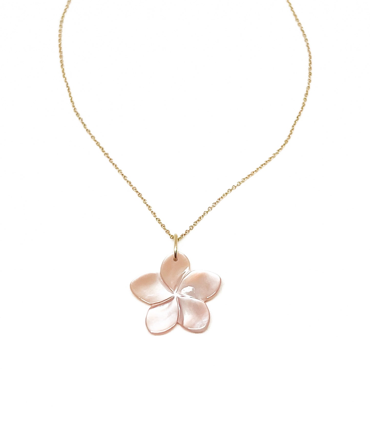 Pink Plumeria necklace