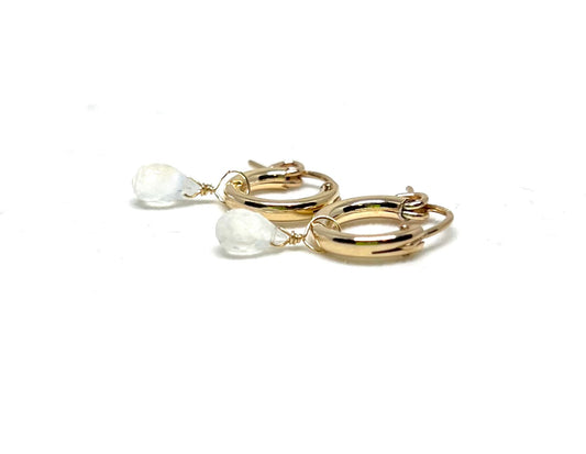 Moonstone Hoop earrings