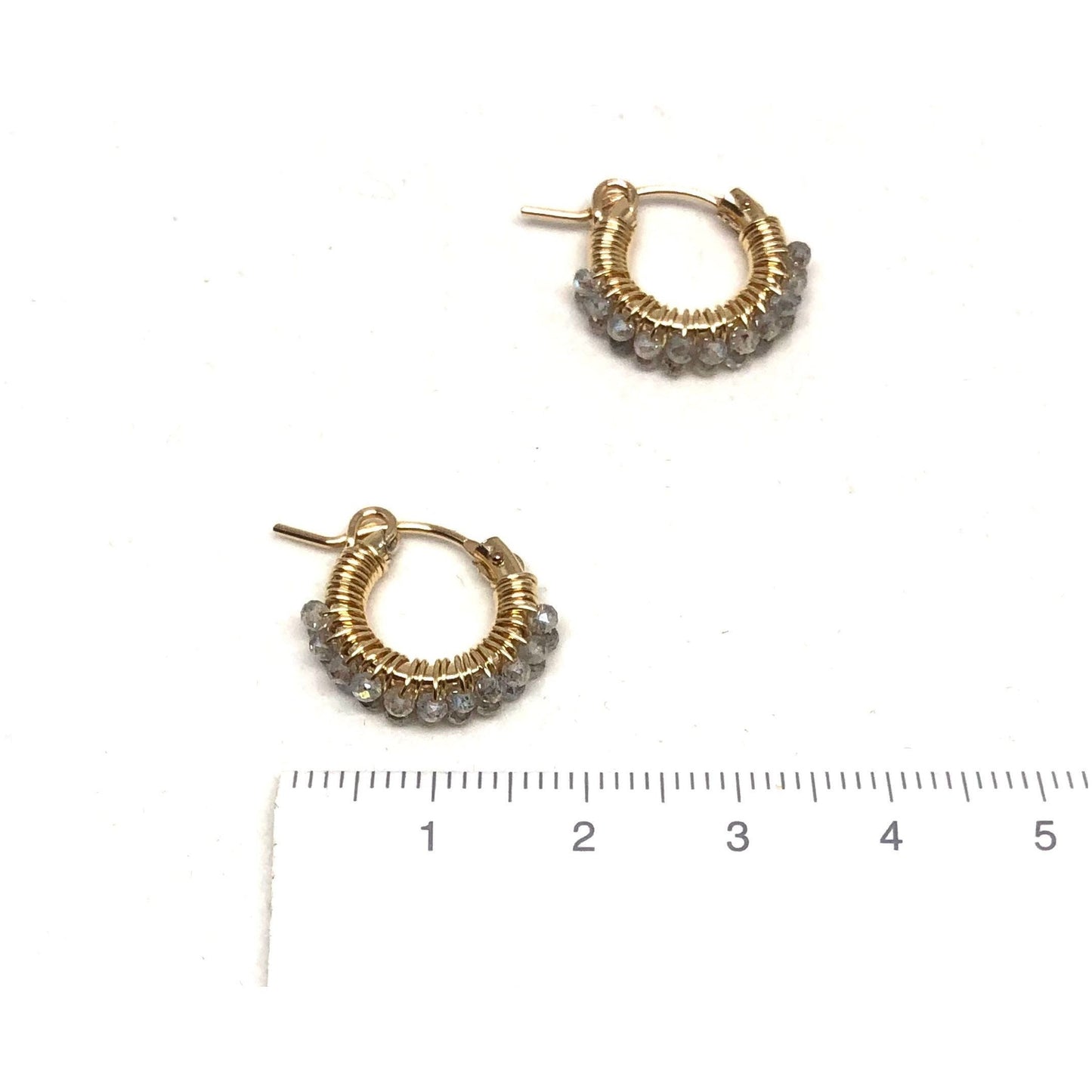 Labradorite hoop earrings