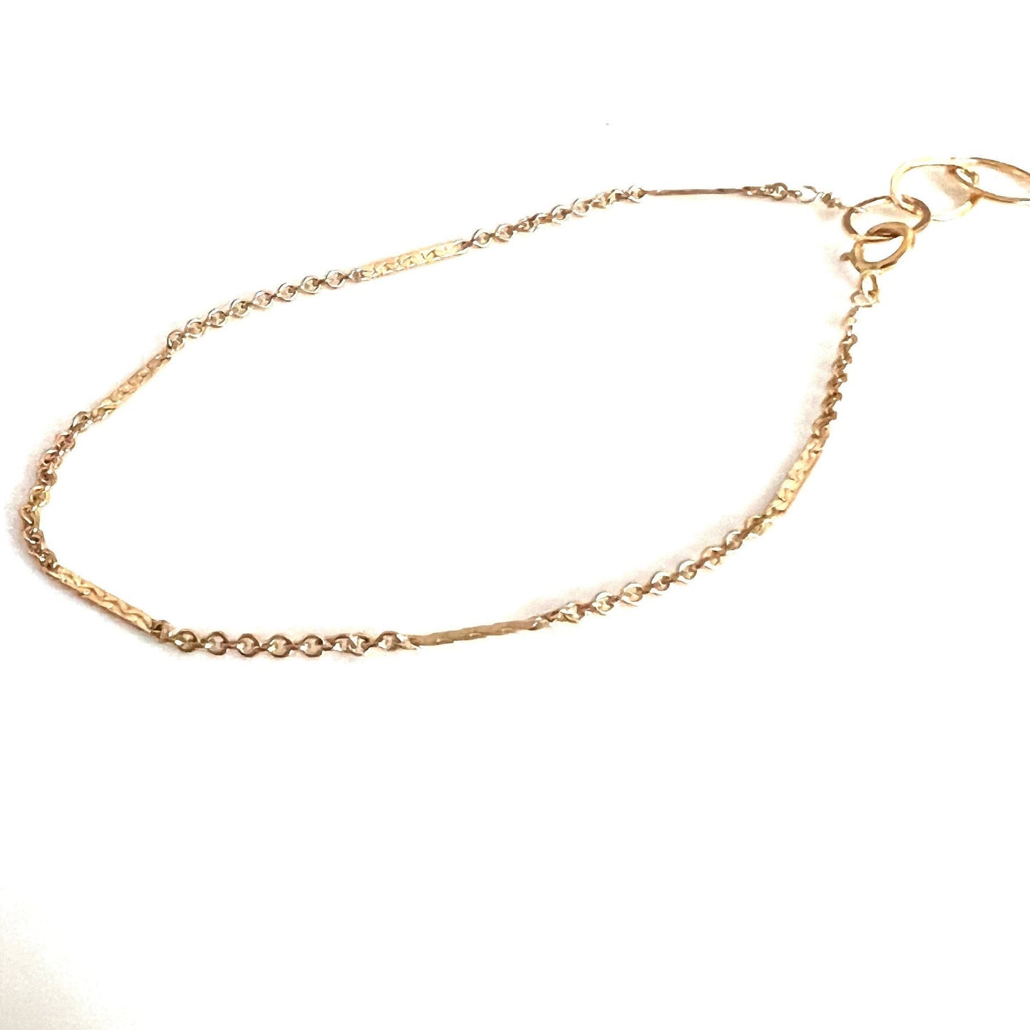 Dainty bar chain anklet